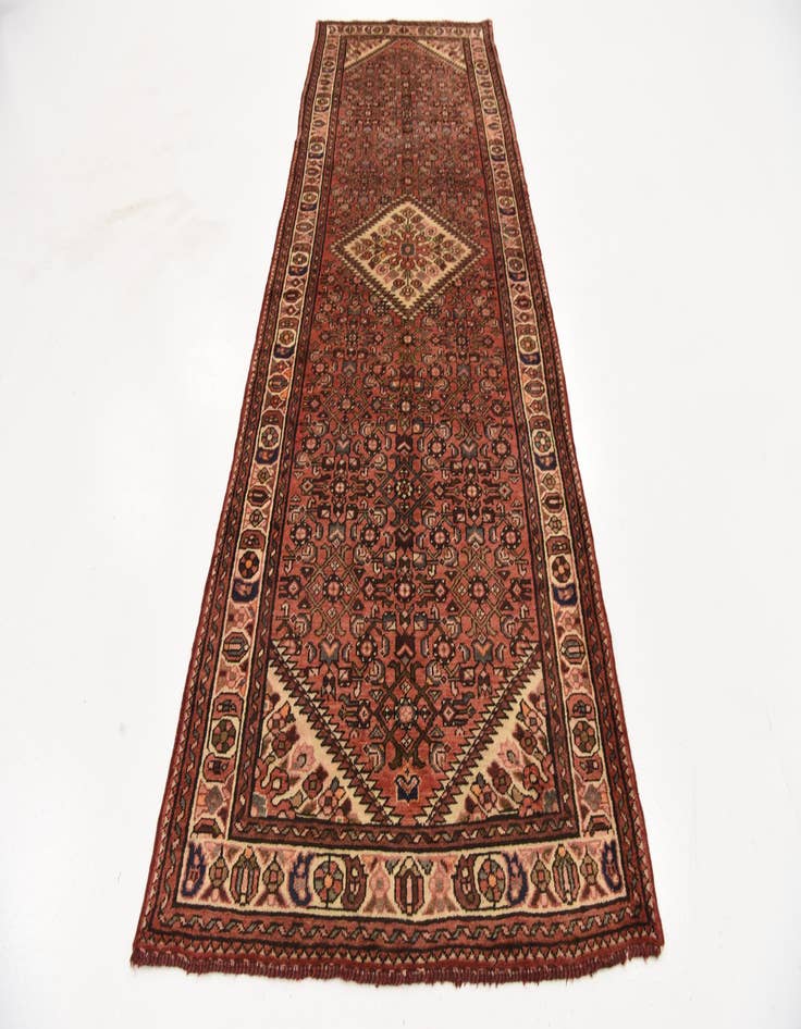 Detail image of  3' 9 x 10' 4  Hand Knotted Hossainabad Persian Wool Runner Rug