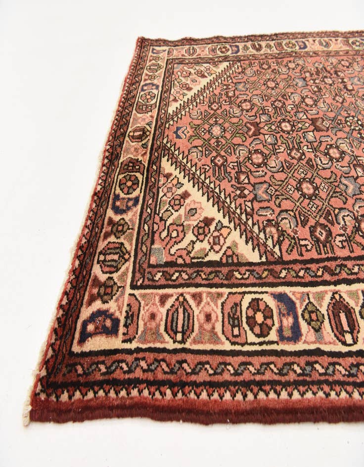 Detail image of  3' 9 x 10' 4  Hand Knotted Hossainabad Persian Wool Runner Rug