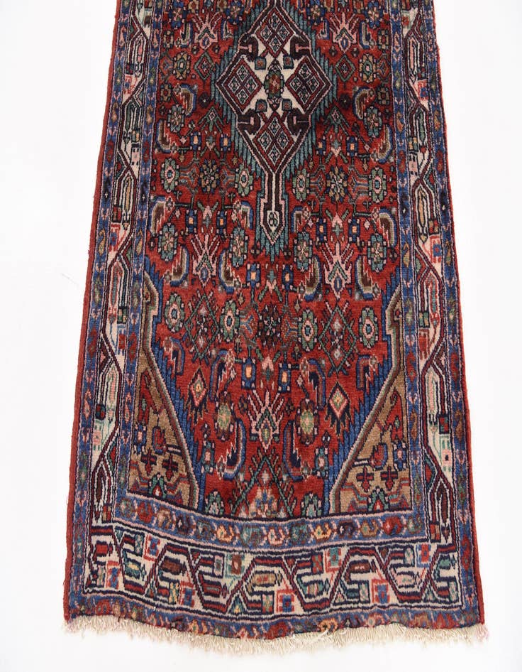 Detail image of  3' 6 x 10' 7  Hand Knotted Hossainabad Persian Wool Runner Rug