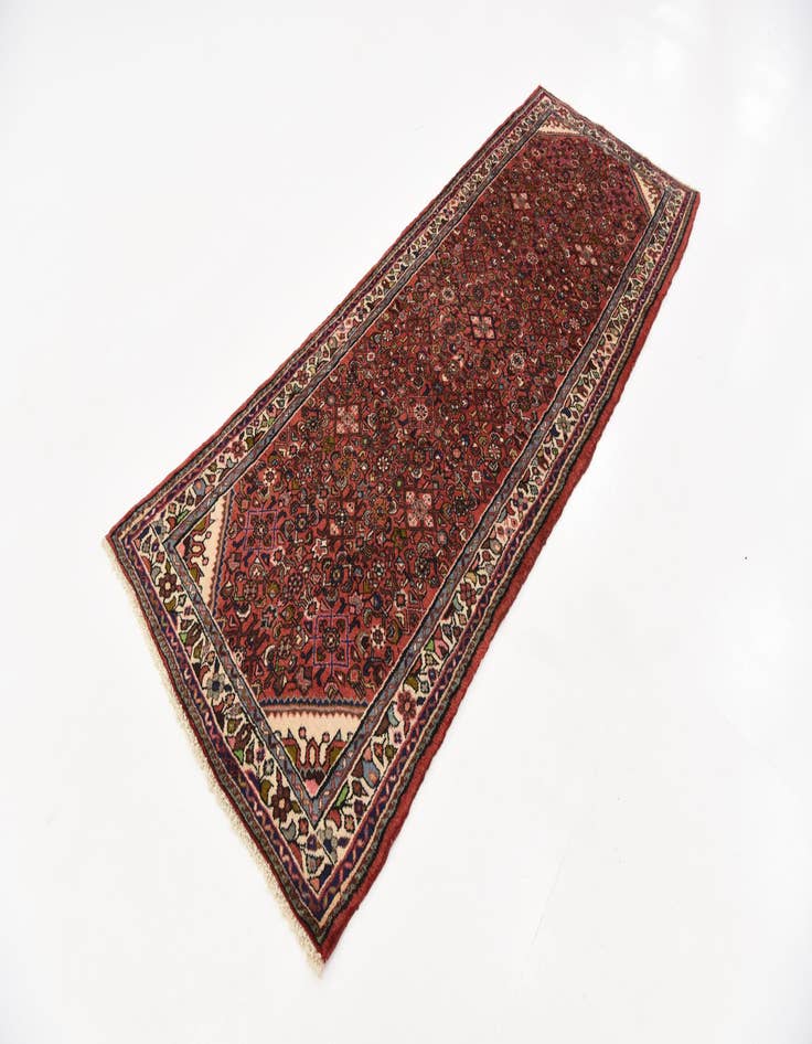 Detail image of 3' 7 x 9' 8 Hand Knotted Hossainabad Persian Wool Runner Rug