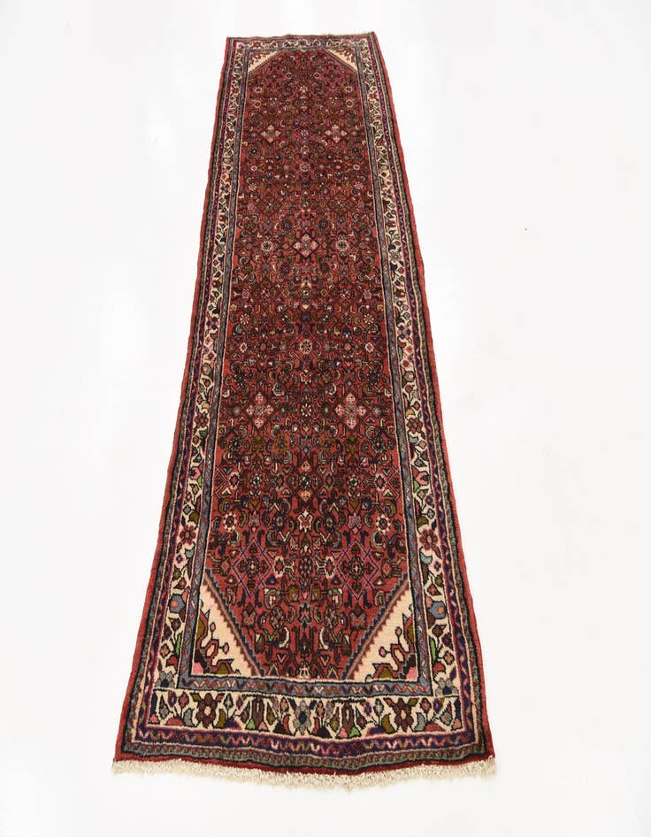 Detail image of 3' 7 x 9' 8 Hand Knotted Hossainabad Persian Wool Runner Rug