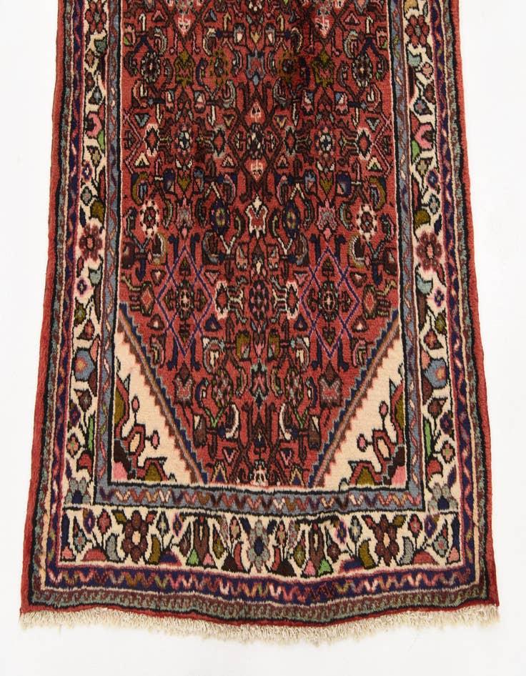 Detail image of 3' 7 x 9' 8 Hand Knotted Hossainabad Persian Wool Runner Rug