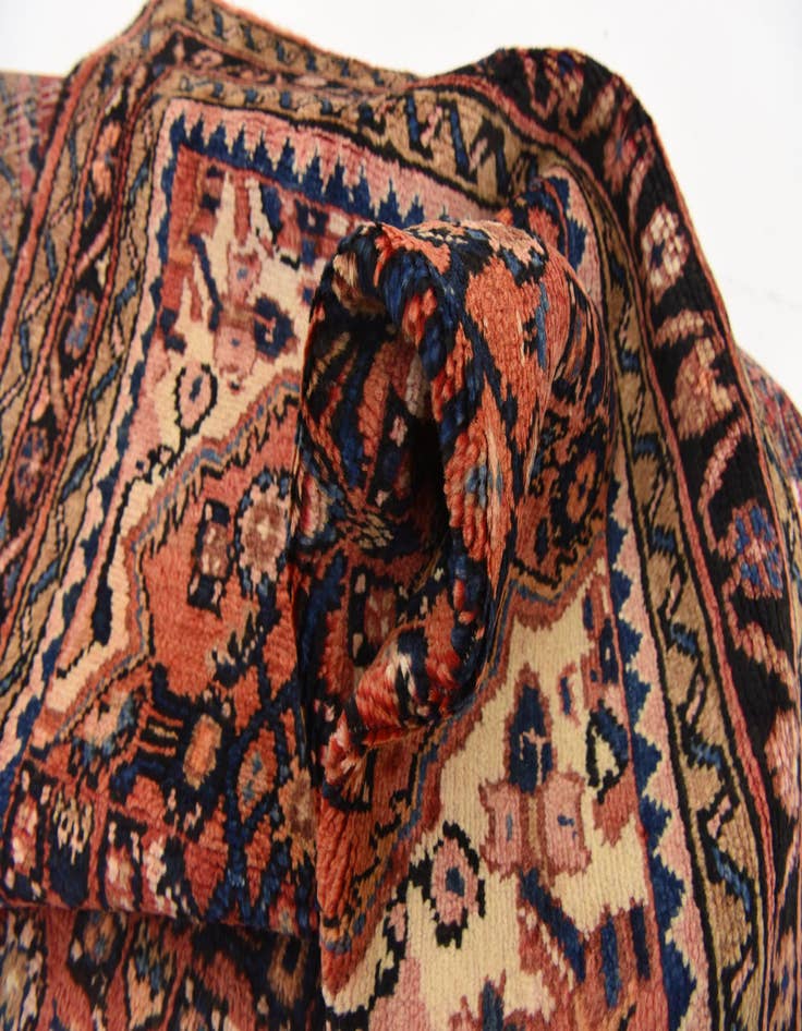 Detail image of  3' 10 x 9' 10  Hand Knotted Hossainabad Persian Wool Runner Rug