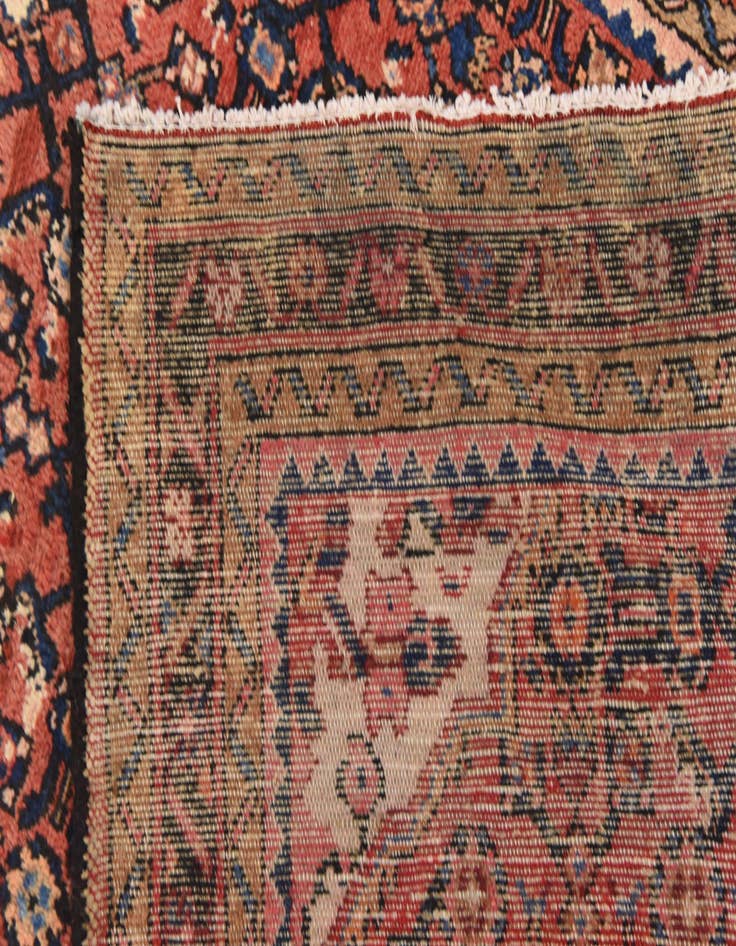 Detail image of  3' 10 x 9' 10  Hand Knotted Hossainabad Persian Wool Runner Rug