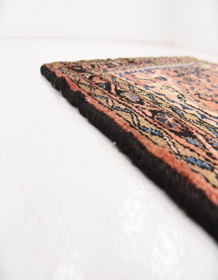 Detail image of  3' 10 x 9' 10  Hand Knotted Hossainabad Persian Wool Runner Rug