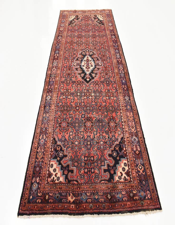 Detail image of  5' 6 x 11' 1  Hand Knotted Hossainabad Persian Wool Runner Rug