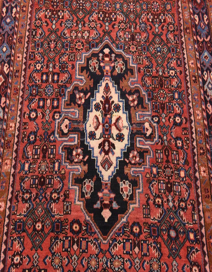Detail image of  5' 6 x 11' 1  Hand Knotted Hossainabad Persian Wool Runner Rug