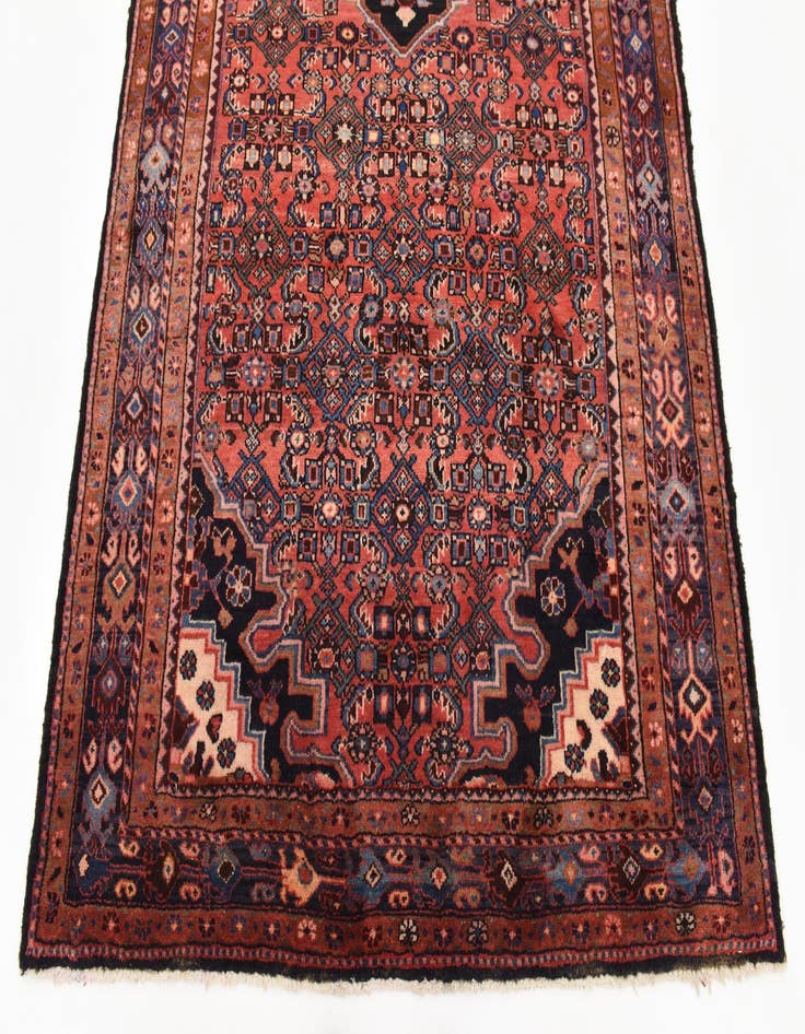 Detail image of  5' 6 x 11' 1  Hand Knotted Hossainabad Persian Wool Runner Rug