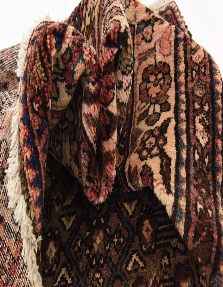 Detail image of  3' 8 x 11' 4  Hand Knotted Hossainabad Persian Wool Runner Rug