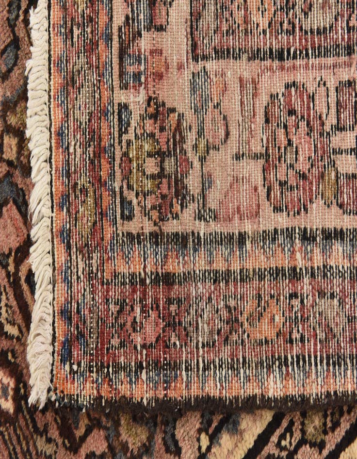 Detail image of  3' 8 x 11' 4  Hand Knotted Hossainabad Persian Wool Runner Rug