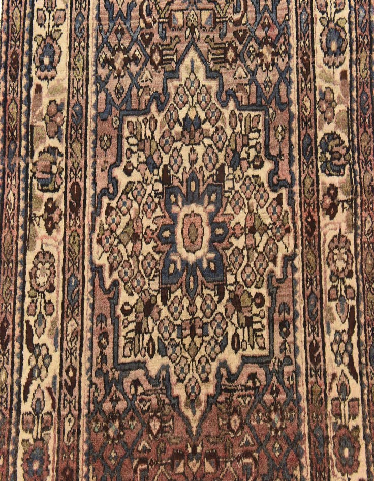 Detail image of  3' 8 x 11' 4  Hand Knotted Hossainabad Persian Wool Runner Rug