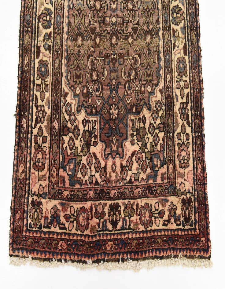 Detail image of  3' 8 x 11' 4  Hand Knotted Hossainabad Persian Wool Runner Rug