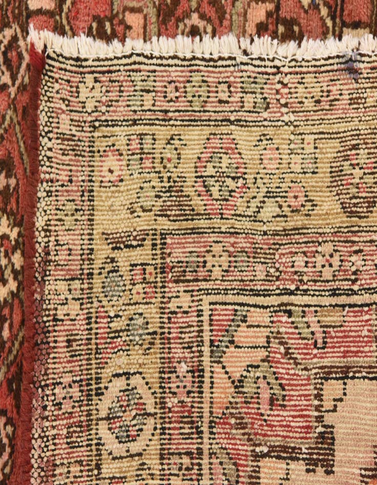 Detail image of  3' 7 x 10'  Hand Knotted Hossainabad Persian Wool Runner Rug