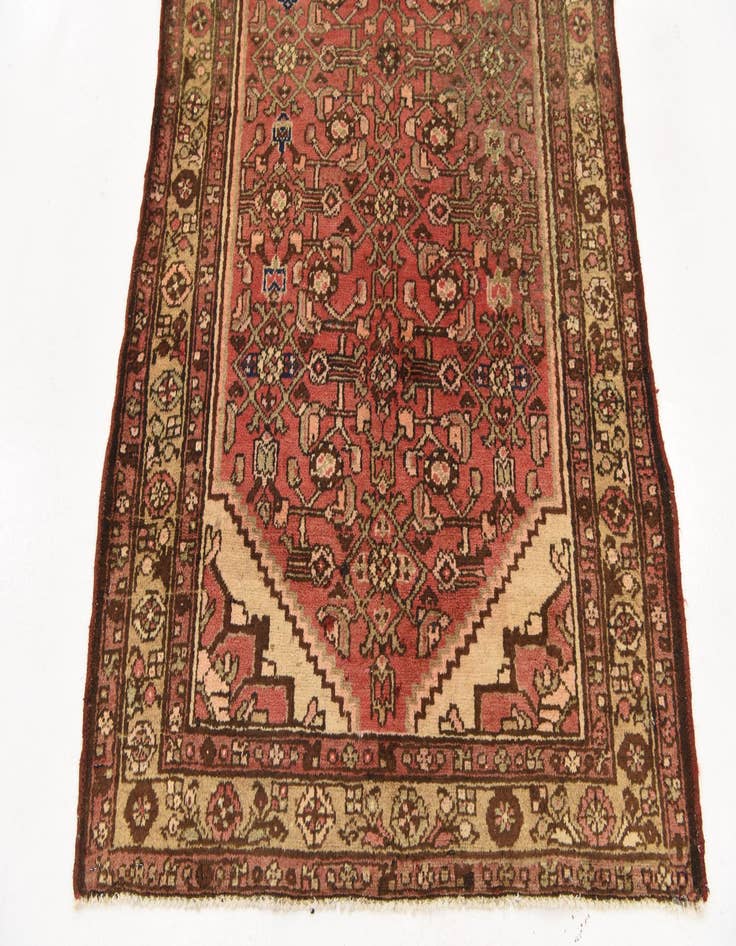 Detail image of  3' 7 x 10'  Hand Knotted Hossainabad Persian Wool Runner Rug