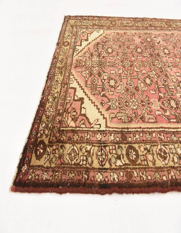 Detail image of  3' 7 x 10'  Hand Knotted Hossainabad Persian Wool Runner Rug