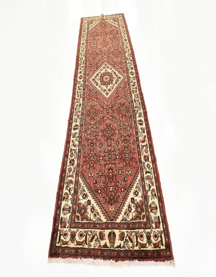 Detail image of  3' 7 x 10' 7  Hand Knotted Hossainabad Persian Wool Runner Rug