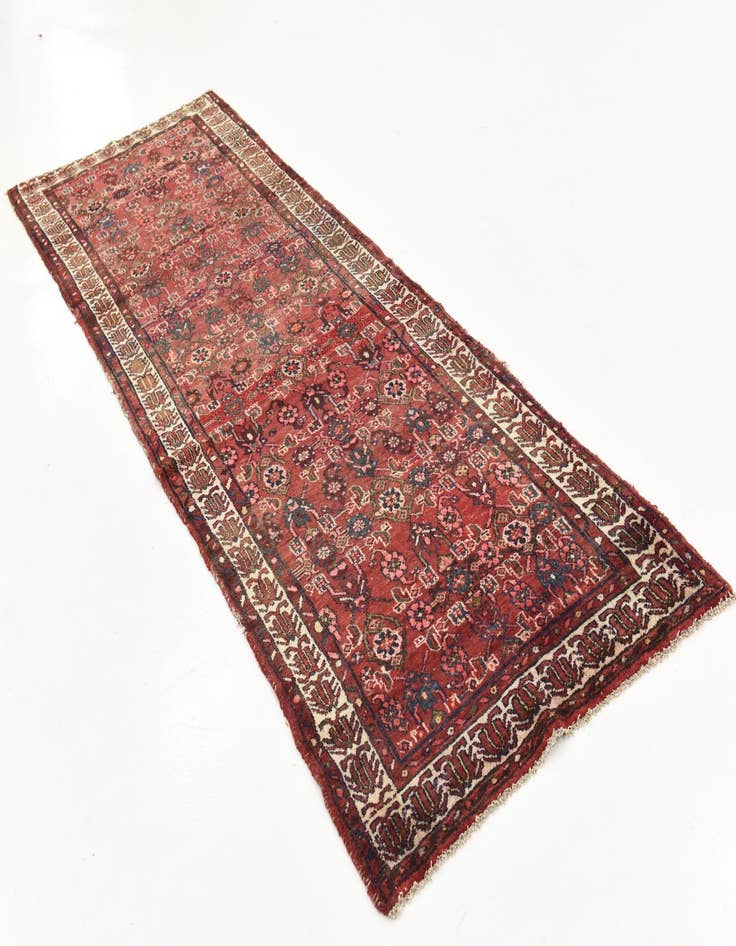 Detail image of  3' 8 x 10' 6  Hand Knotted Hossainabad Persian Wool Runner Rug