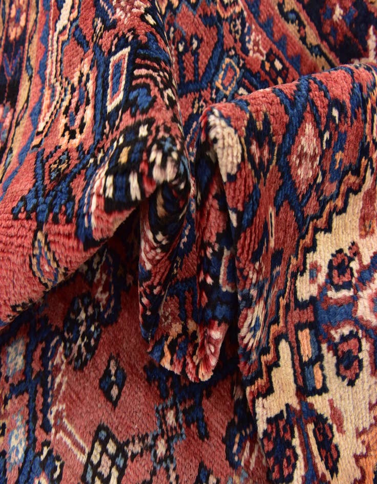 Detail image of  3' 10 x 9' 9  Hand Knotted Hossainabad Persian Wool Runner Rug