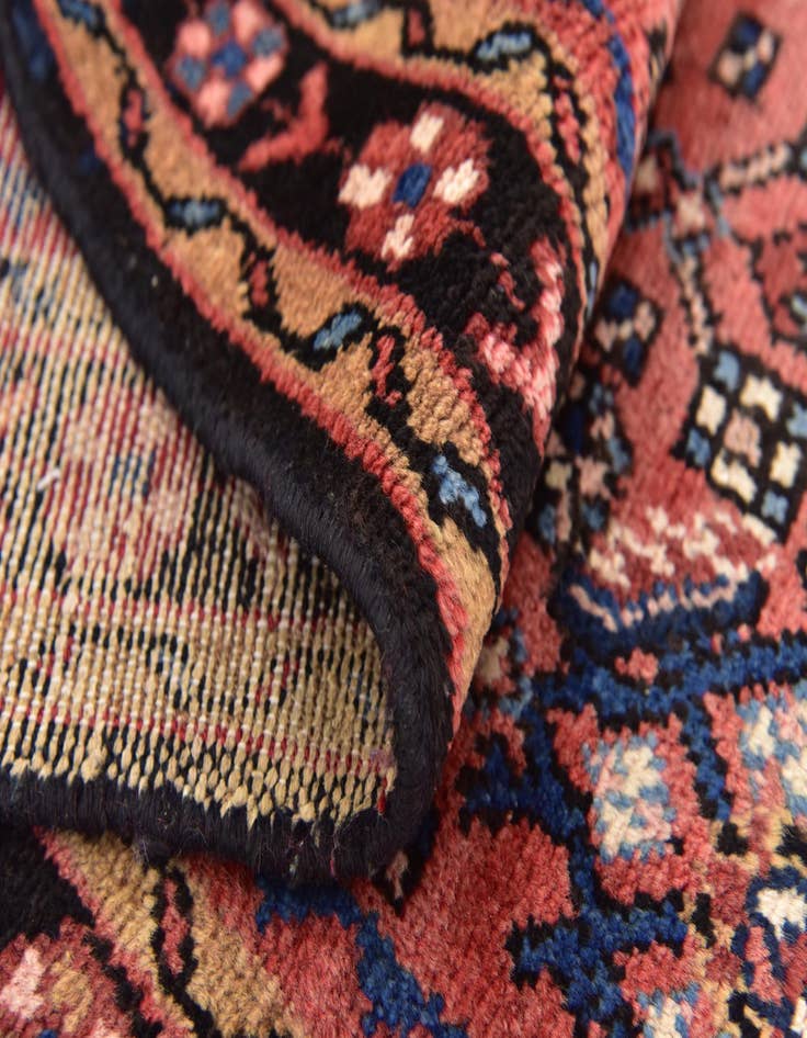 Detail image of  3' 10 x 9' 9  Hand Knotted Hossainabad Persian Wool Runner Rug