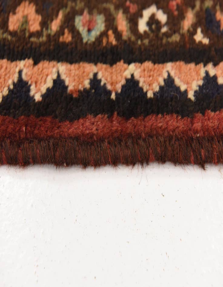 Detail image of  4' x 9' 10  Hand Knotted Hossainabad Persian Wool Runner Rug