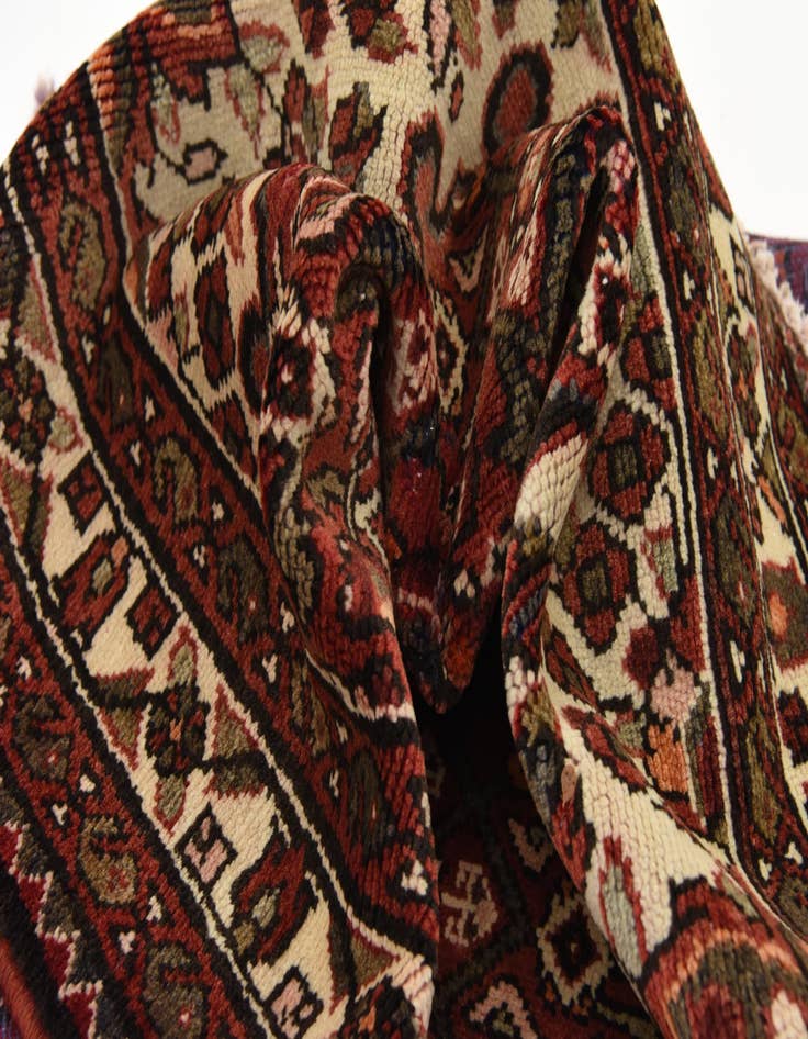 Detail image of  3' 7 x 10' 7  Hand Knotted Hossainabad Persian Wool Runner Rug