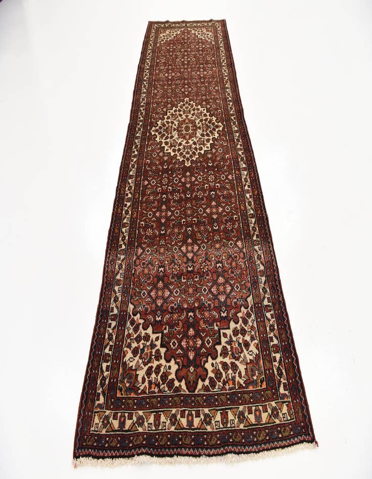 Detail image of  3' 7 x 10' 7  Hand Knotted Hossainabad Persian Wool Runner Rug