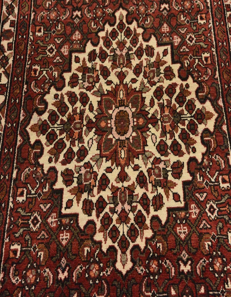 Detail image of  3' 7 x 10' 7  Hand Knotted Hossainabad Persian Wool Runner Rug