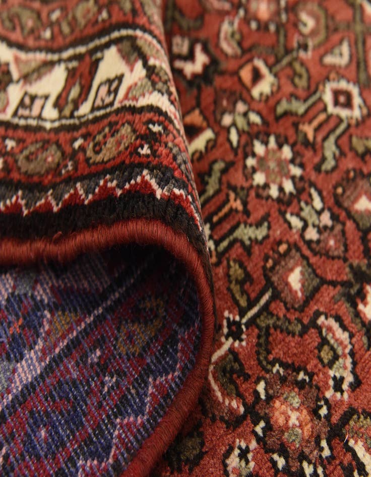 Detail image of  3' 7 x 10' 7  Hand Knotted Hossainabad Persian Wool Runner Rug