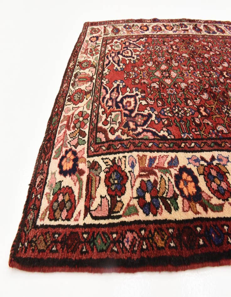 Detail image of  4' x 9' 6  Hand Knotted Hossainabad Persian Wool Runner Rug