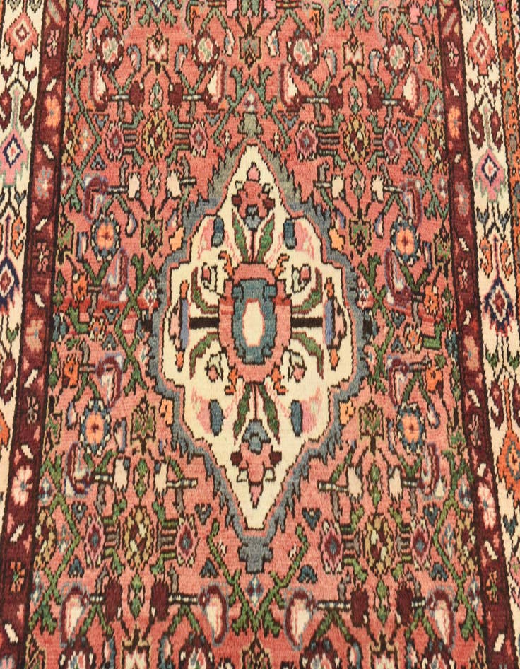 Detail image of  3' 10 x 9' 6  Hand Knotted Hossainabad Persian Wool Runner Rug