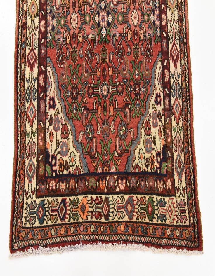 Detail image of  3' 10 x 9' 6  Hand Knotted Hossainabad Persian Wool Runner Rug