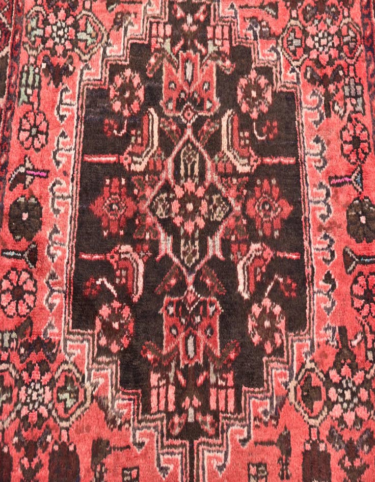 Detail image of  3' 6 x 9' 9  Hand Knotted Hossainabad Persian Wool Runner Rug