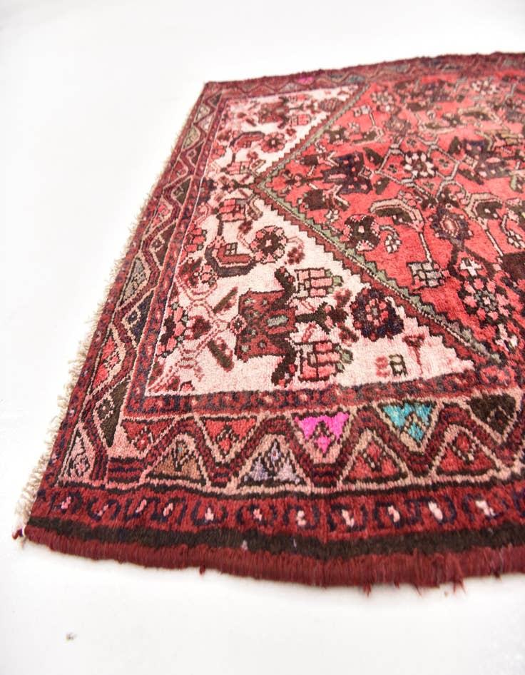 Detail image of  3' 6 x 9' 9  Hand Knotted Hossainabad Persian Wool Runner Rug