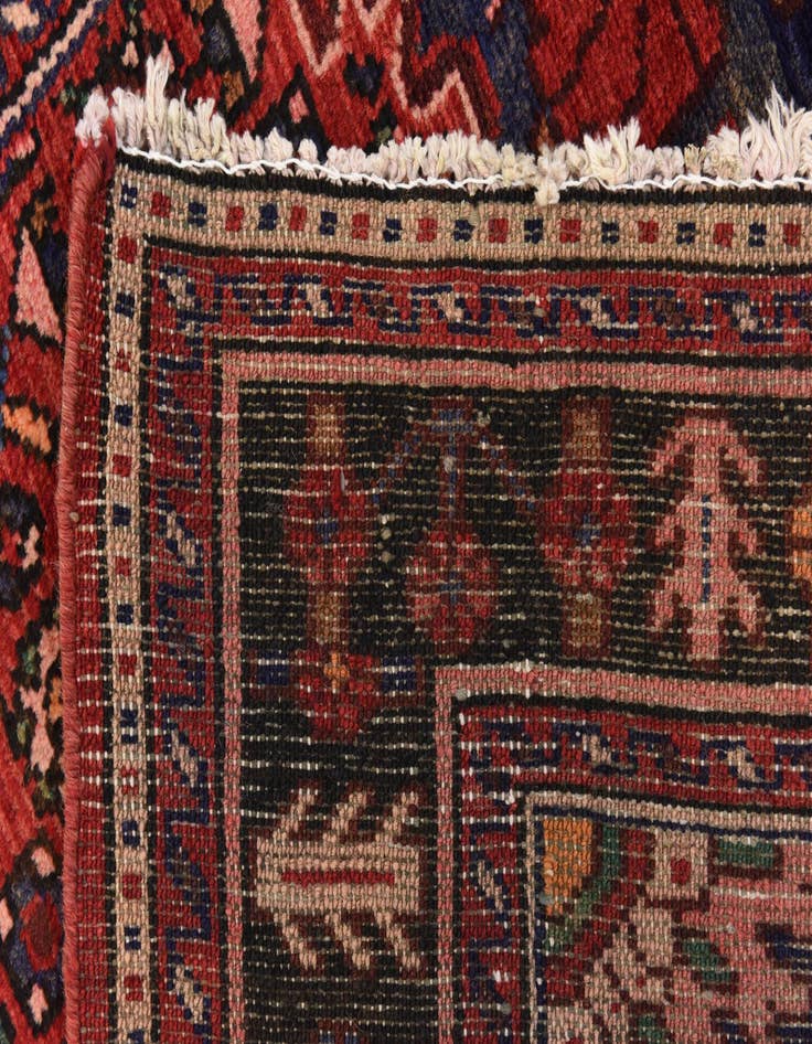 Detail image of  3' 9 x 9' 10  Hand Knotted Hossainabad Persian Wool Runner Rug