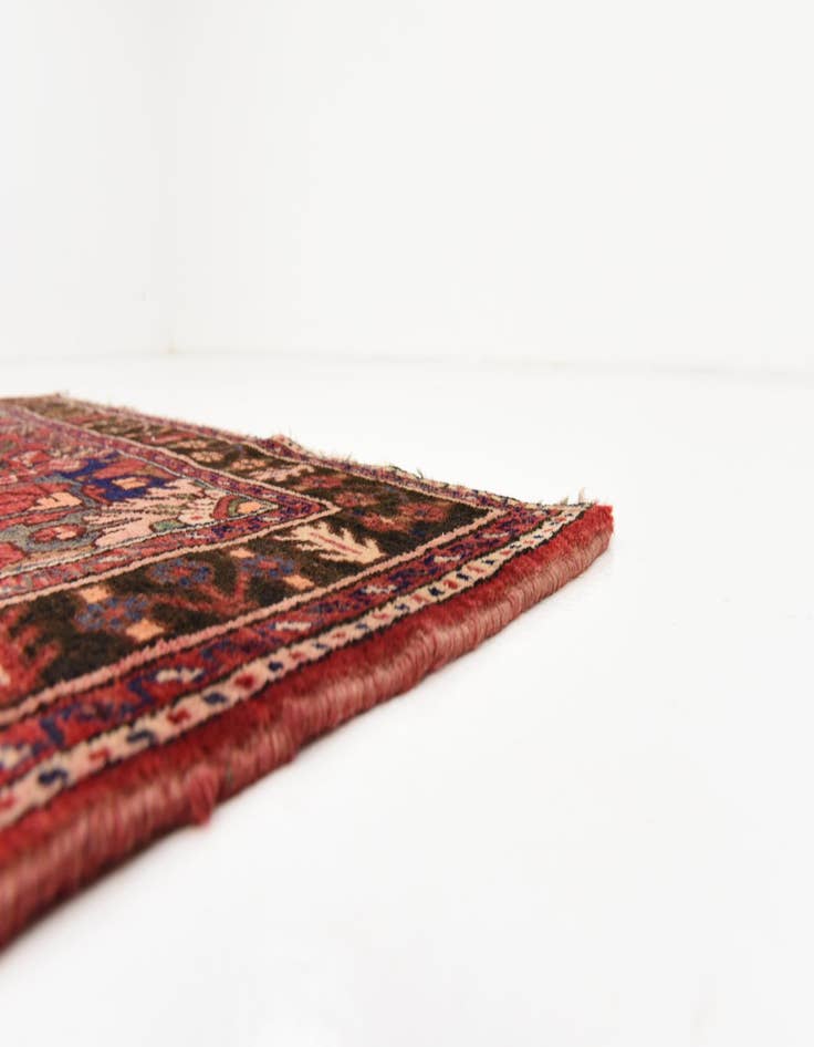 Detail image of  3' 9 x 9' 10  Hand Knotted Hossainabad Persian Wool Runner Rug