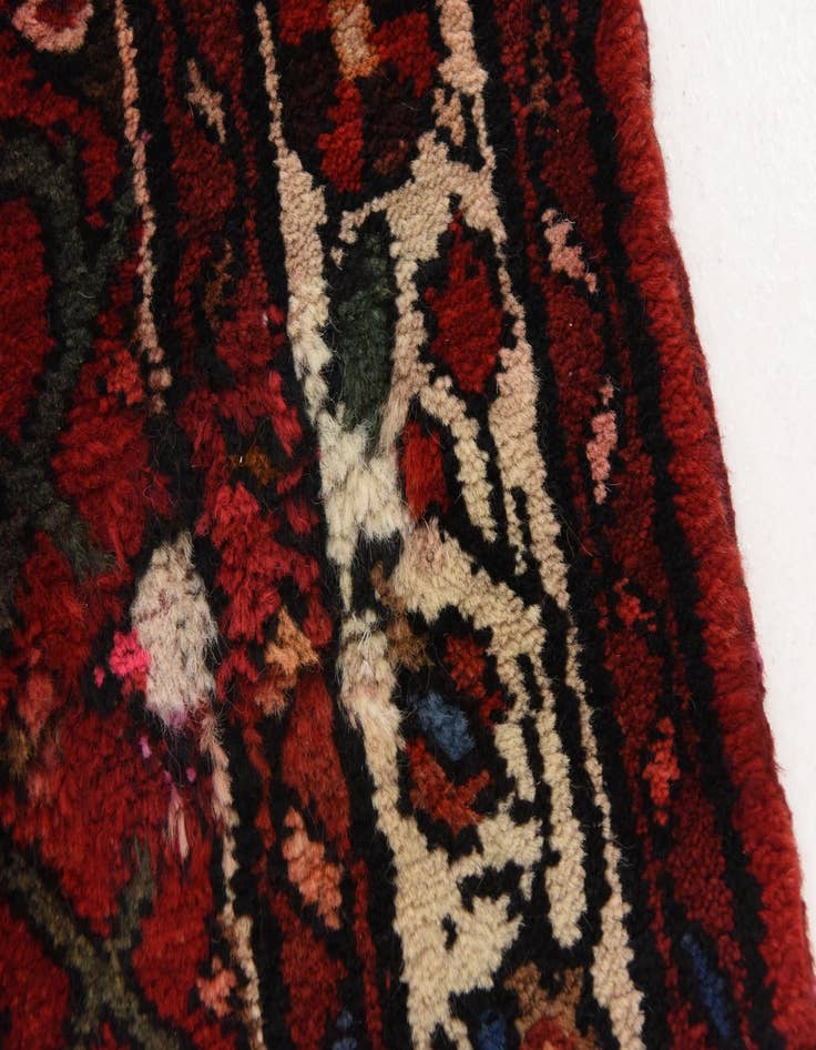 Detail image of  3' 10 x 10' 2  Hand Knotted Hossainabad Persian Wool Runner Rug