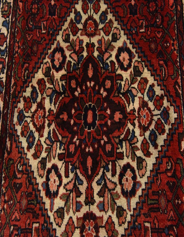 Detail image of  3' 10 x 10' 2  Hand Knotted Hossainabad Persian Wool Runner Rug