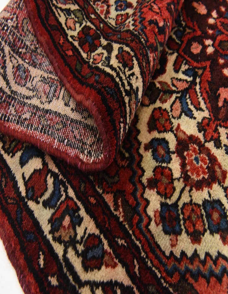 Detail image of  3' 10 x 10' 2  Hand Knotted Hossainabad Persian Wool Runner Rug