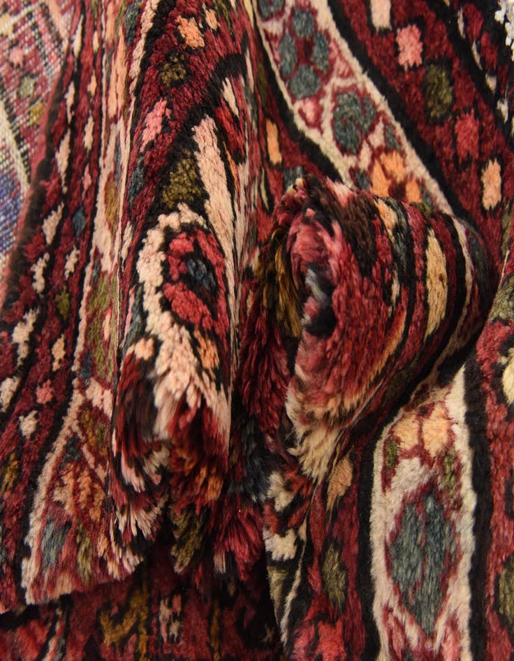 Detail image of  3' 8 x 9' 10  Hand Knotted Hossainabad Persian Wool Runner Rug