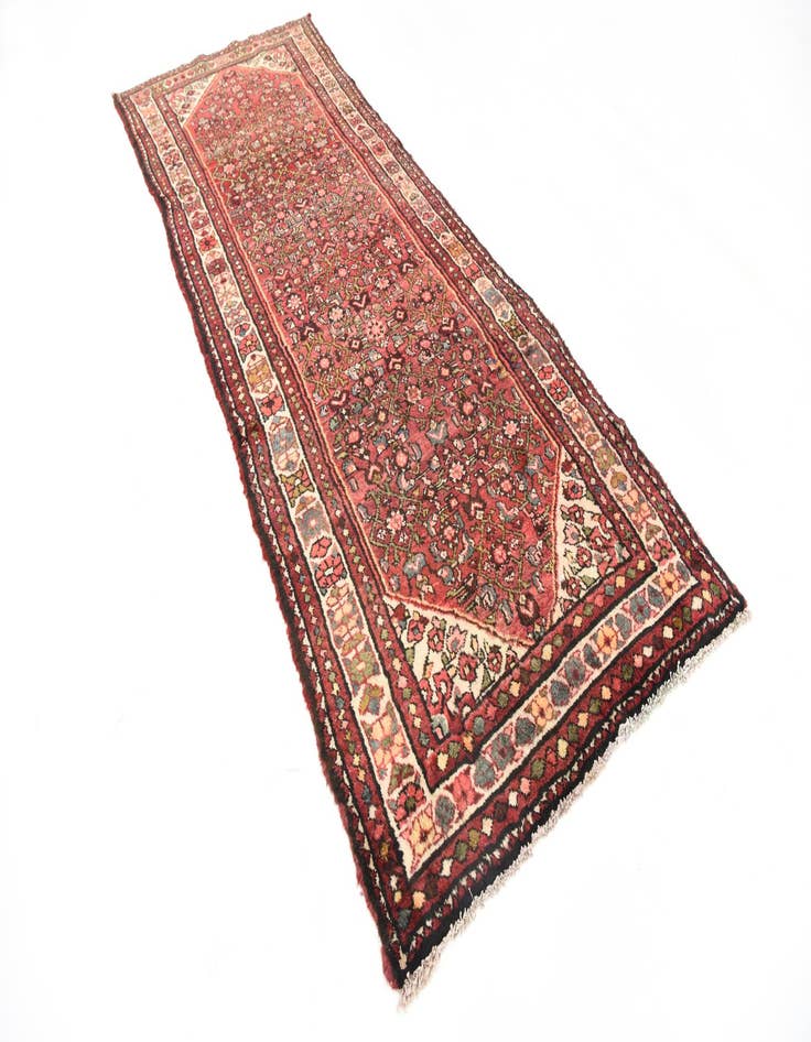 Detail image of  3' 8 x 9' 10  Hand Knotted Hossainabad Persian Wool Runner Rug