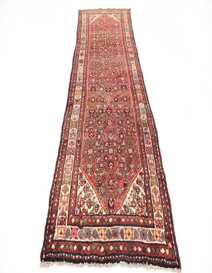 Detail image of  3' 8 x 9' 10  Hand Knotted Hossainabad Persian Wool Runner Rug