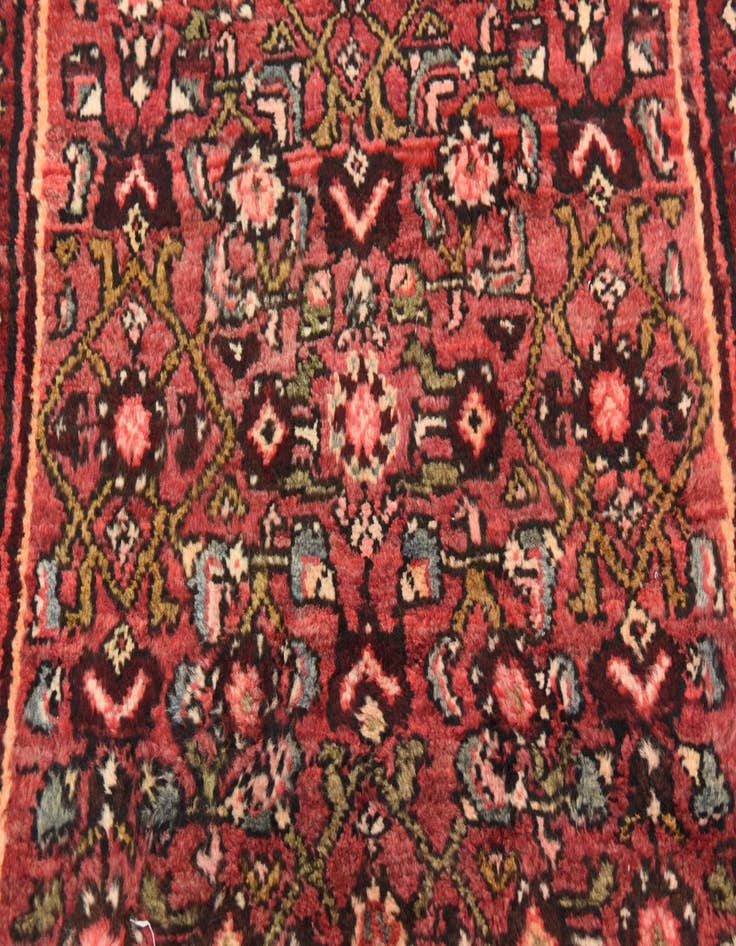 Detail image of  3' 8 x 9' 10  Hand Knotted Hossainabad Persian Wool Runner Rug