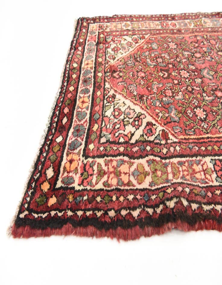 Detail image of  3' 8 x 9' 10  Hand Knotted Hossainabad Persian Wool Runner Rug