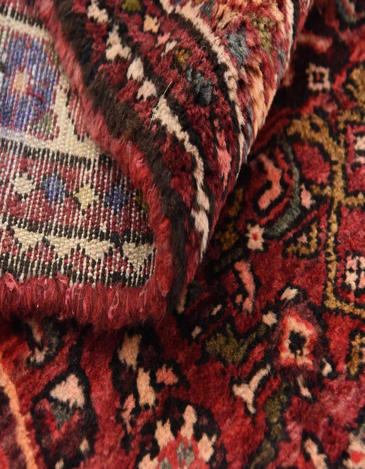 Detail image of  3' 8 x 9' 10  Hand Knotted Hossainabad Persian Wool Runner Rug