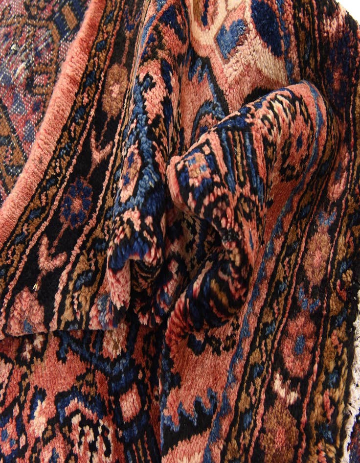 Detail image of  3' 10 x 10'  Hand Knotted Hossainabad Persian Wool Runner Rug