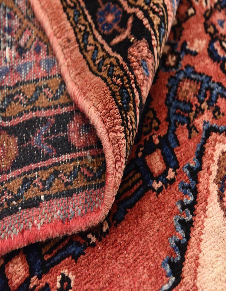 Detail image of  3' 10 x 10'  Hand Knotted Hossainabad Persian Wool Runner Rug