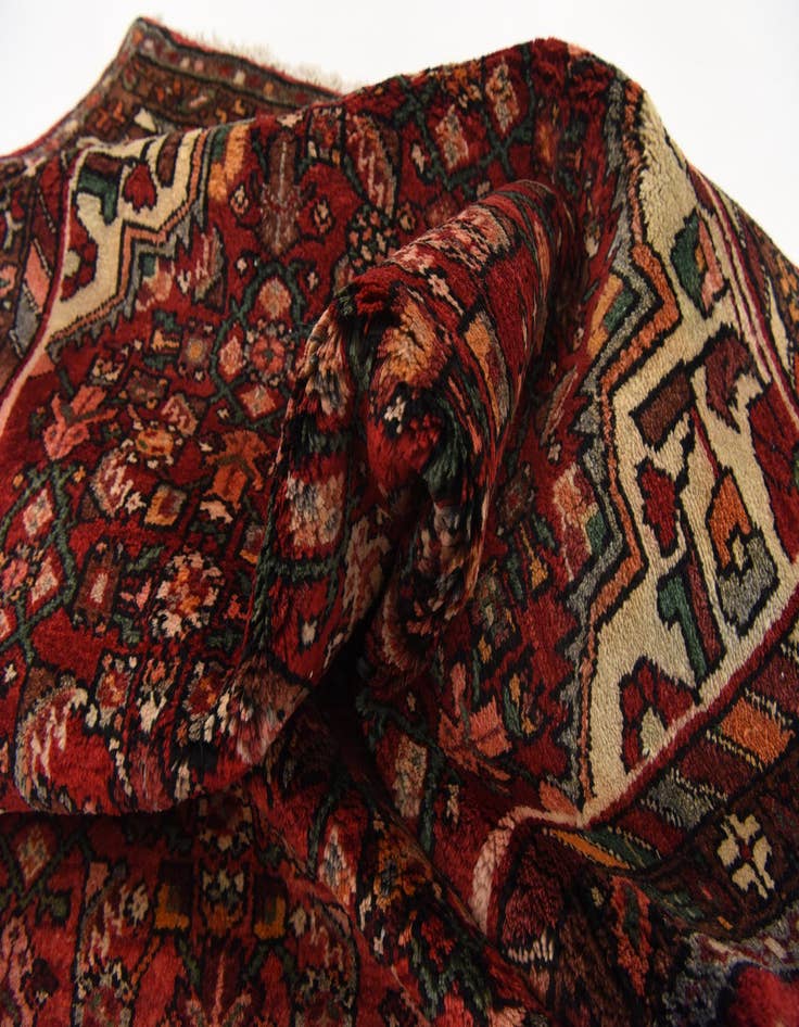 Detail image of  3' 7 x 10' 5  Hand Knotted Hossainabad Persian Wool Runner Rug