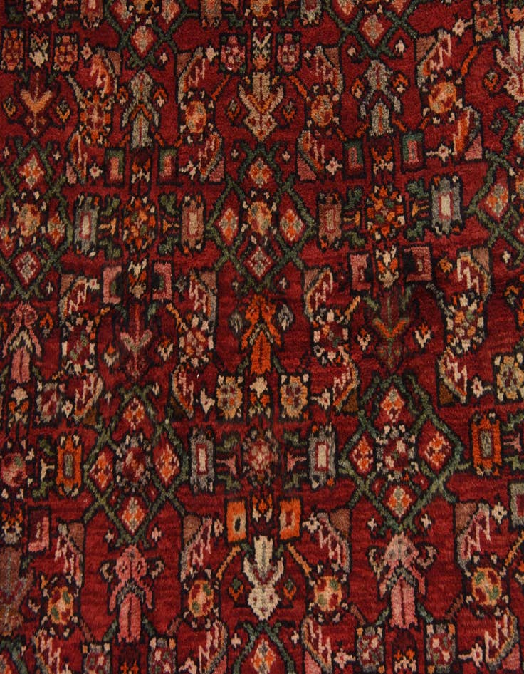 Detail image of  3' 7 x 10' 5  Hand Knotted Hossainabad Persian Wool Runner Rug