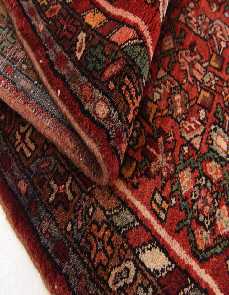 Detail image of  3' 7 x 10' 5  Hand Knotted Hossainabad Persian Wool Runner Rug
