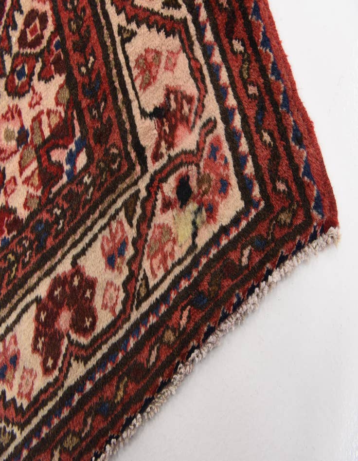 Detail image of  3' 10 x 10' 3  Hand Knotted Hossainabad Persian Wool Runner Rug